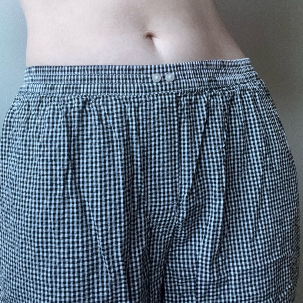 Aerie Black and White Gingham Pajama Pants